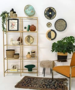 UGANDA HOME Carbon Heathered Raffia Tray