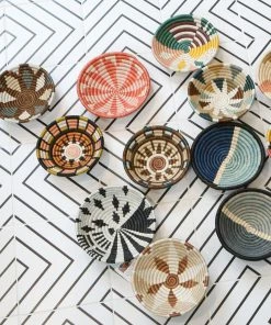 RWANDA Small Sand + Hunter Green Kisasa Bowl HOME