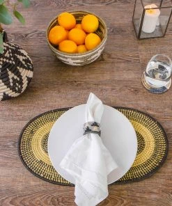 RWANDA Light Taupe + Black Hope Coasters