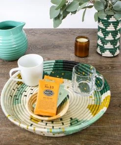 RWANDA Abstract Ivy Circular Tray