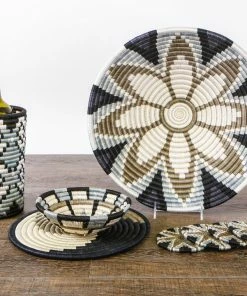 RWANDA HOME Black + Gray Tofali Vase