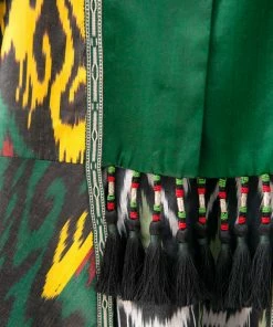 UZBEKISTAN Luxury Silk Ikat Jacket With Suzani Embroidery CLOTHING