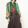 UZBEKISTAN Luxury Silk Ikat Jacket With Suzani Embroidery CLOTHING