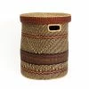 GHANA Brown Patterned Grass Hamper HOME
