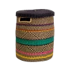 GHANA Multicolor Patterned Grass Hamper HOME