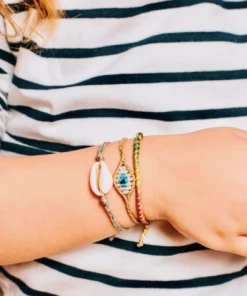 GREECE Kids Braided Cowrie Shell Bracelet