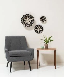 RWANDA 14" Extra Large Black & White Kwizera Basket HOME 11 RWANDA 14