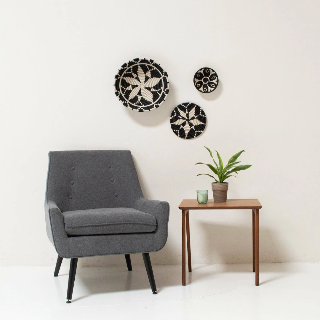 RWANDA 14" Extra Large Black & White Kwizera Basket HOME 5 RWANDA 14" Extra Large Black & White Kwizera Basket HOME