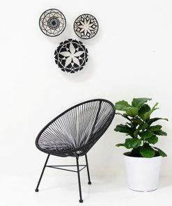 RWANDA 14" Extra Large Black & White Kwizera Basket HOME 14 RWANDA 14