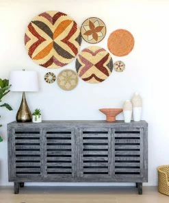 UGANDA 15" Peach Large Fringed Charger