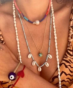 GREECE Mini Evil Eye Pendant Necklace