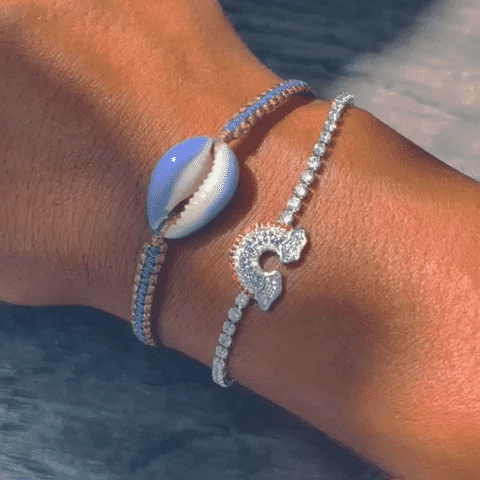GREECE JEWELRY Orchid Cowrie Shell Bracelet 4 GREECE JEWELRY Orchid Cowrie Shell Bracelet