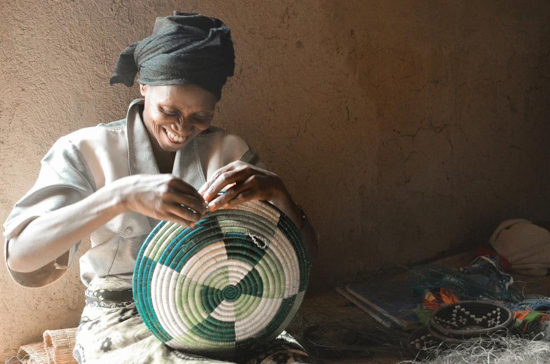 RWANDA Ivy Striped Napkin Rings, Set Of 4 4 RWANDA Ivy Striped Napkin Rings, Set Of 4