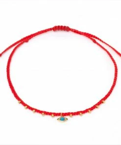 GREECE Heather Evil Eye Anklet JEWELRY