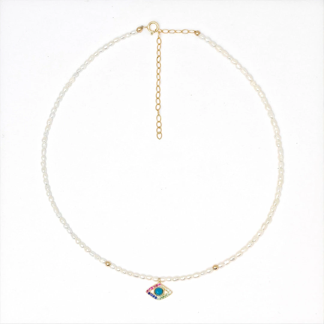 GREECE JEWELRY Charlotte Evil Eye Choker 3 GREECE JEWELRY Charlotte Evil Eye Choker