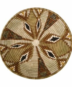 RWANDA 21" Large Sand Tilda Woven Wall Art Plate HOME