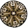 RWANDA HOME 27" Extra Large Black Fleur Plate Woven Wall Art Plate