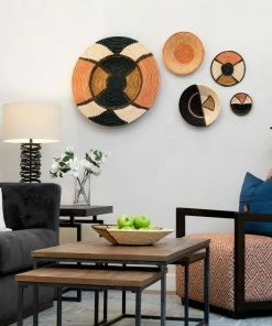 UGANDA 6" Small Peach Soleil Round Basket 7 UGANDA 6