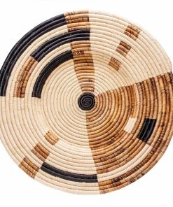 UGANDA 27" Extra Large Banana Leaf Mod Woven Wall Art Plate