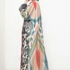 UZBEKISTAN CLOTHING Maxi Ikat Robe With Fleece