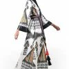 UZBEKISTAN CLOTHING Maxi Ikat Wrap Robe With Sash 2 UZBEKISTAN CLOTHING Maxi Ikat Wrap Robe With Sash