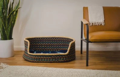 GHANA HOME Medium Multicolor Dashed Pet Bed 4 GHANA HOME Medium Multicolor Dashed Pet Bed