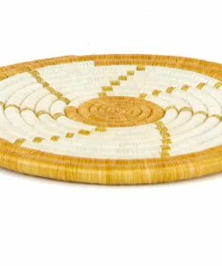 RWANDA Spiral Metallic Gold Hot Pad HOME