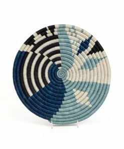 RWANDA Small Silver Blue Biko Trivet HOME