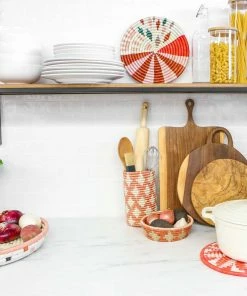 RWANDA Coral + Clay Fani Trivet