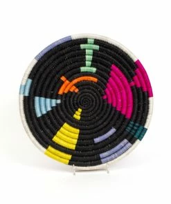 RWANDA Small Black + Neon Mtoto Trivet