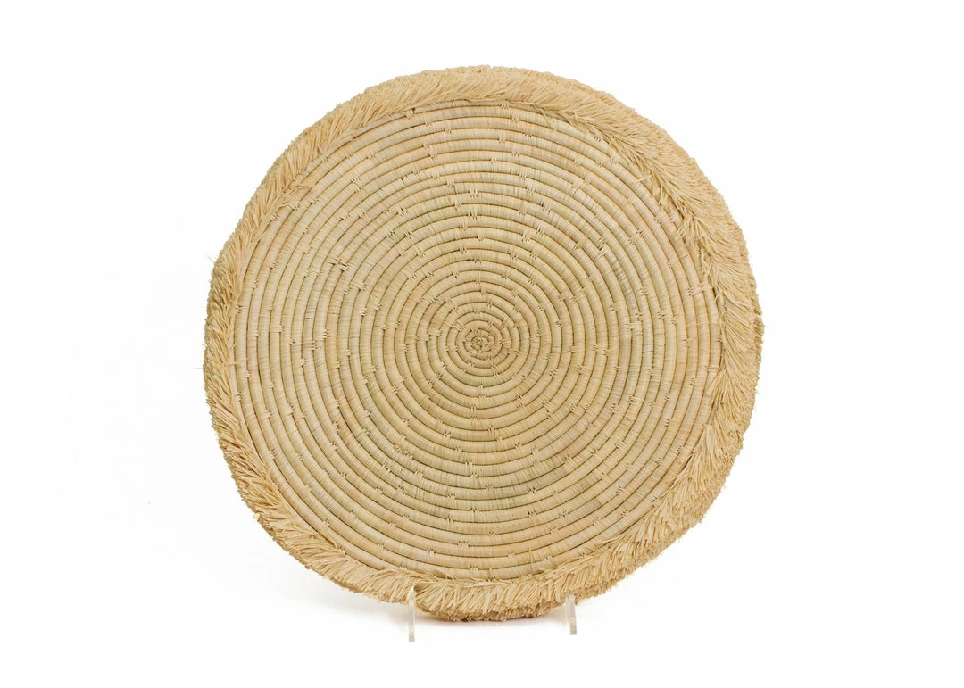 UGANDA Natural Large Fringed Charger 3 UGANDA Natural Large Fringed Charger