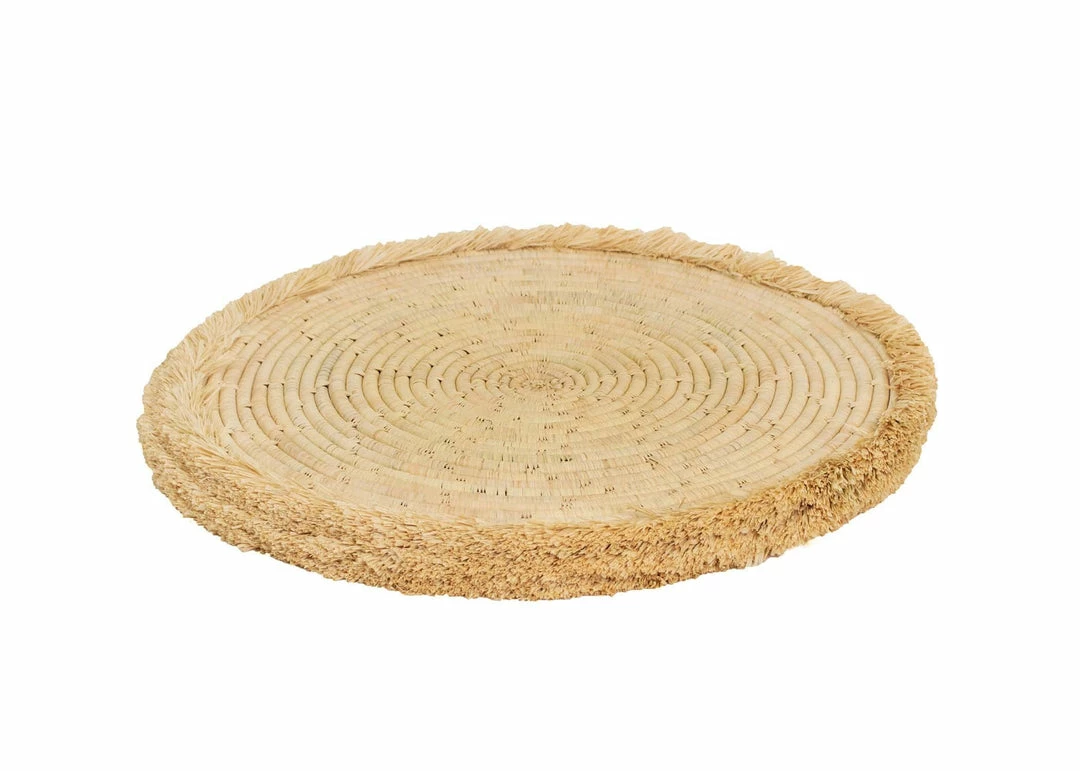 UGANDA Natural Large Fringed Charger 5 UGANDA Natural Large Fringed Charger