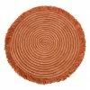 UGANDA 15" Peach Large Fringed Charger