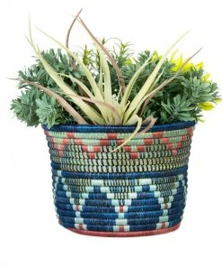 RWANDA 7" Blue Night Inzozi Tapered Planter HOME 10 RWANDA 7