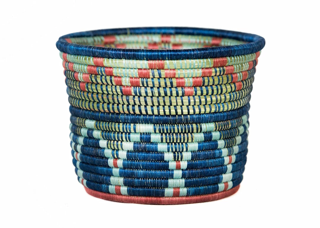 RWANDA 7" Blue Night Inzozi Tapered Planter HOME 3 RWANDA 7" Blue Night Inzozi Tapered Planter HOME