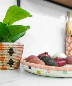 RWANDA Dotted Peach Decorative Tray