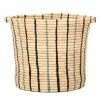 UGANDA Cool Striped Raffia Basket