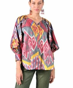 UZBEKISTAN Feruza Ikat Top