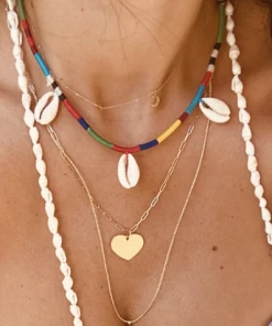 GREECE JEWELRY Tri-Shell Choker