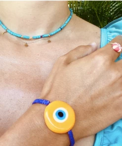 GREECE JEWELRY Turquoise Beaded Choker