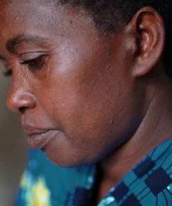 UGANDA Oversized Checkered Banana Bark Round Basket HOME