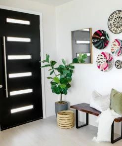 RWANDA Black Geo Circular Tray HOME