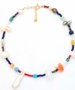 GREECE JEWELRY Johanna Pearl & Gem Anklet