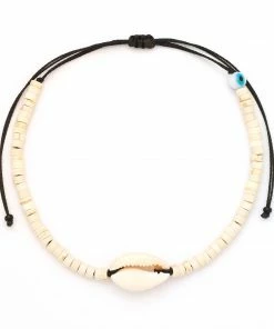 GREECE Crème Cowrie Shell Anklet JEWELRY