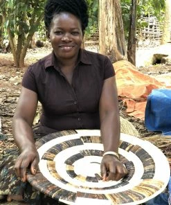 UGANDA Fleur Banana Bark Plate HOME