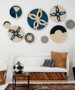 UGANDA Cool Color Blocked Raffia Tray