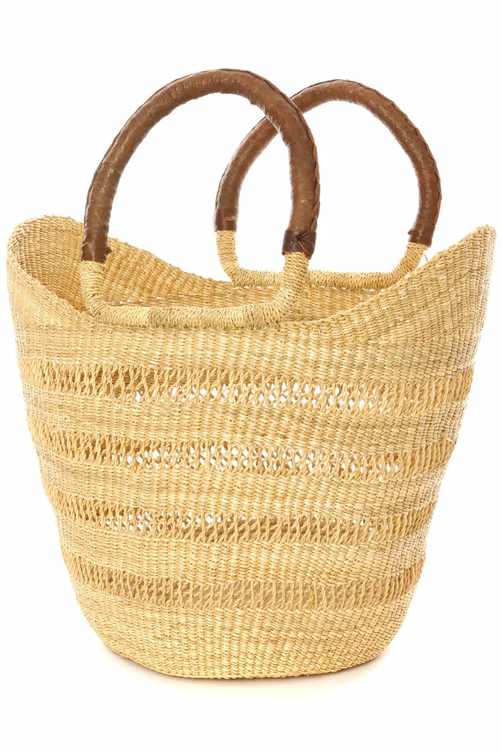 Natural Ghanaian Lacework Wing Shopper BAGS 3 Natural Ghanaian Lacework Wing Shopper BAGS