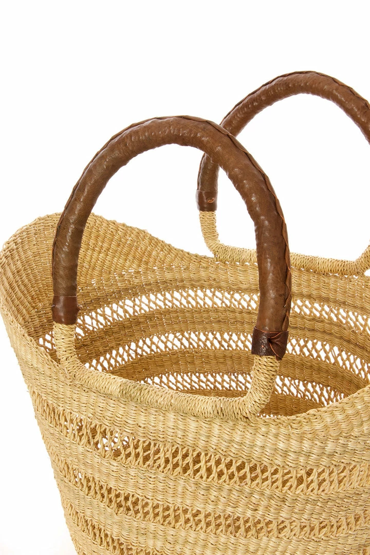 Natural Ghanaian Lacework Wing Shopper BAGS 6 Natural Ghanaian Lacework Wing Shopper BAGS