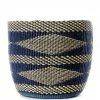 GHANA Midnight Diamond Handwoven Bolga Bin HOME