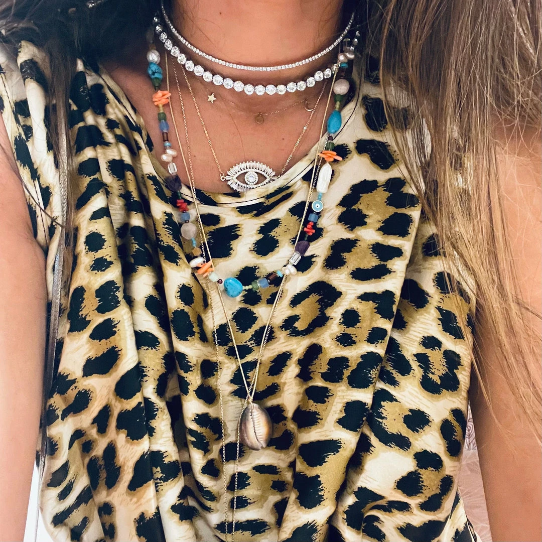 GREECE Julia Mixed Gem Choker 5 GREECE Julia Mixed Gem Choker